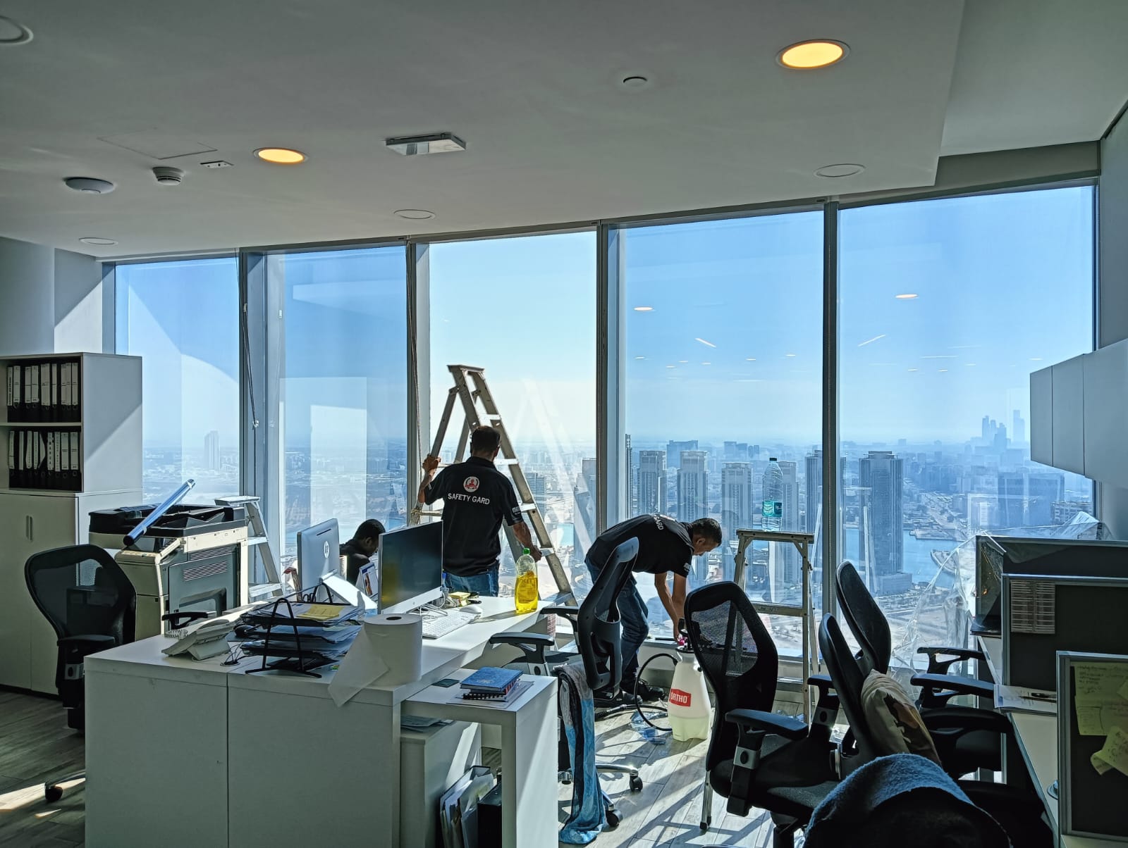 High-rise glass facade
